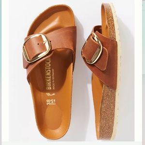 Birkenstock Madrid Big Buckle Sandals 40 Honey